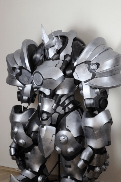 Iron Crusader Armor cosplay front view showcasing full armor set