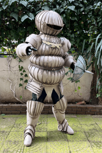 Front view of Medieval Fantasy Onion Armor handcrafted from EVA foam