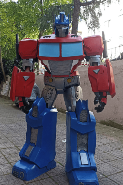 Front view of Retro Prime Mecha Suit handcrafted from EVA foam