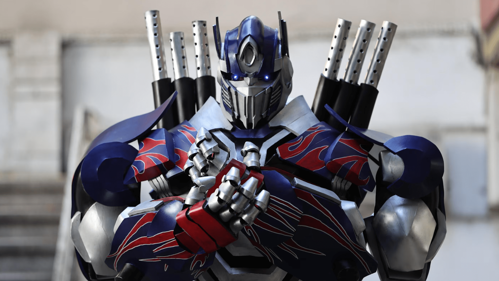 Cosplayer wearing handcrafted EVA foam armor from HMD Cosplay’s custom-made costume design collection