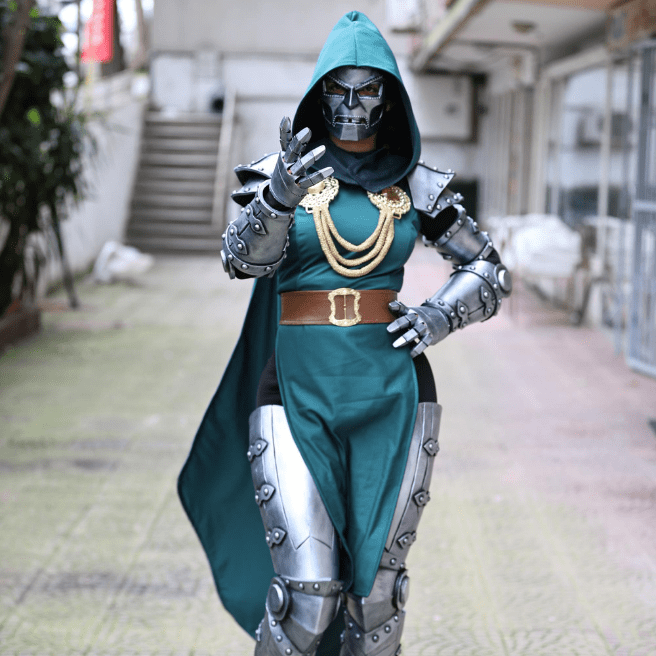Custom-made costume design in progress—handcrafted cosplay armor and props tailored to individual visions by HMD Cosplay, showcased on Home.